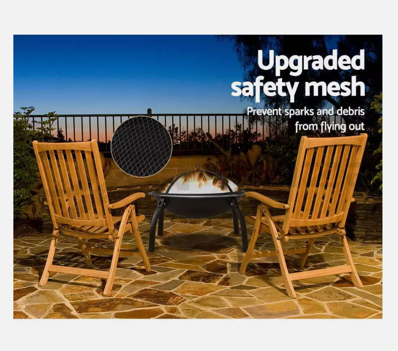 Portable outdoor fire pit for camping and beachside gatherings