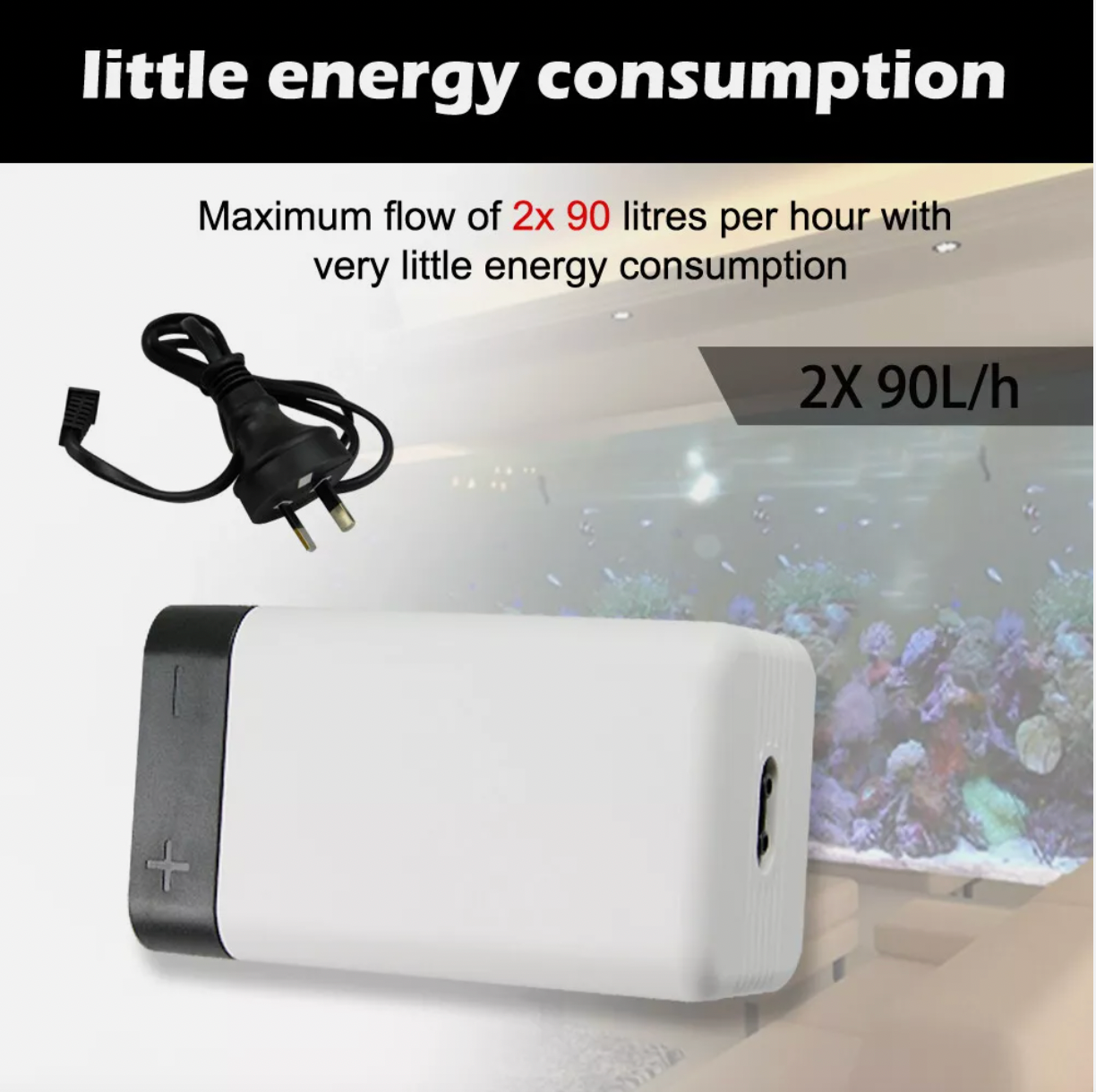 Low energy consumption aquarium air pump for fish tanks