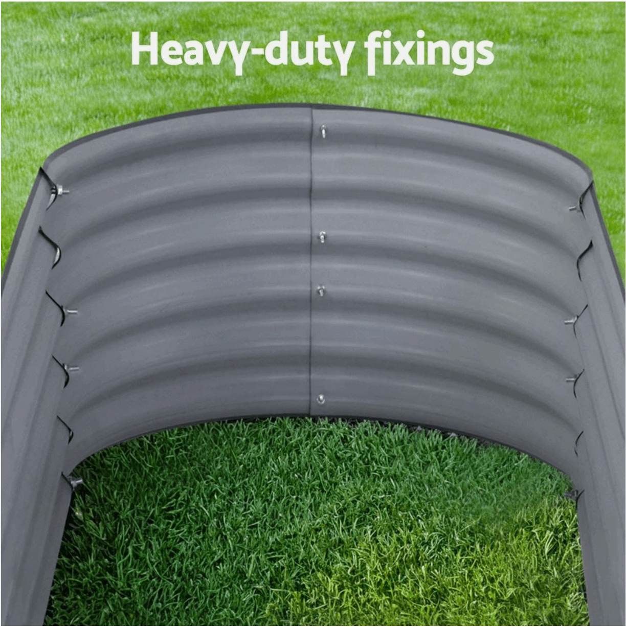 Heavy-duty raised garden bed with reinforced corners