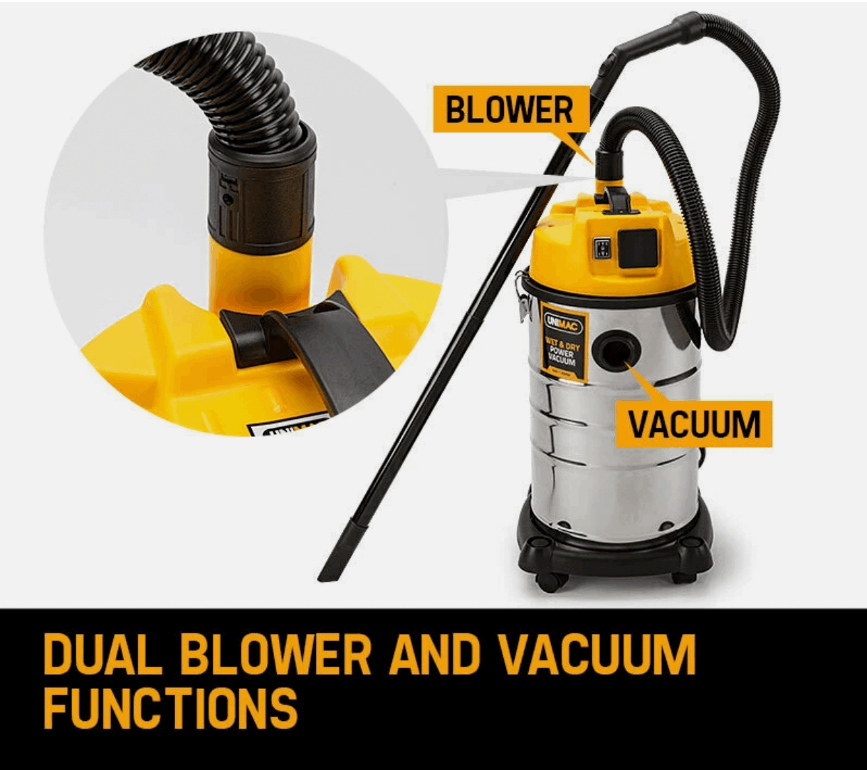 Vacuum cleaner with hose and extension wand for versatile cleaning