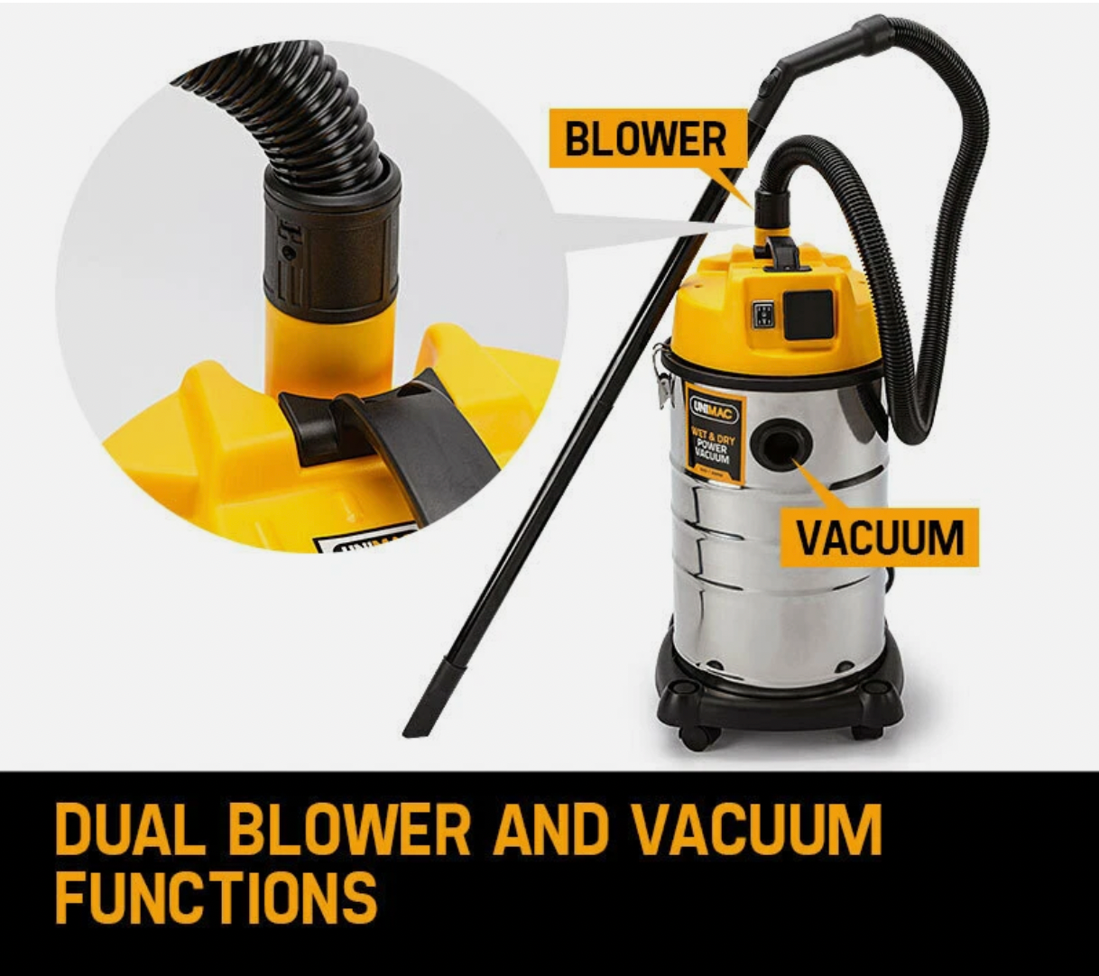 Vacuum cleaner with hose and extension wand for versatile cleaning