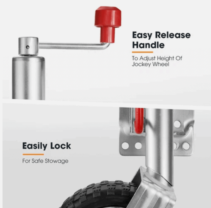 Trailer jockey wheel clamp and bracket mounting system