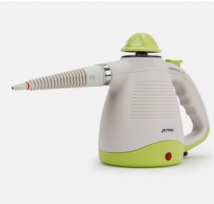 Handheld steam cleaner with long nozzle attachment for precise high-pressure cleaning