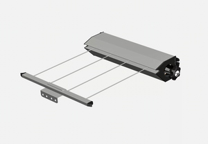 Slimline Retractable Clothesline extended for outdoor drying