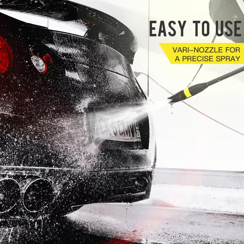 High-pressure washer nozzle with upgraded jet spray technology.