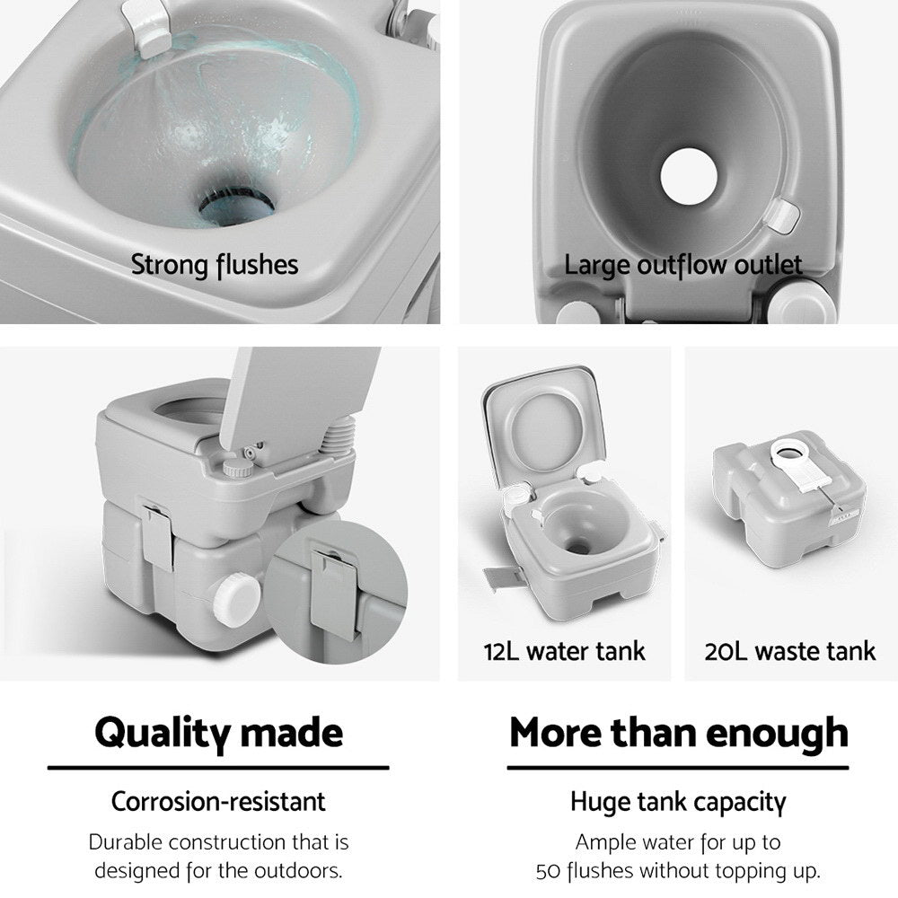 Step-by-step setup guide for camping toilet usage