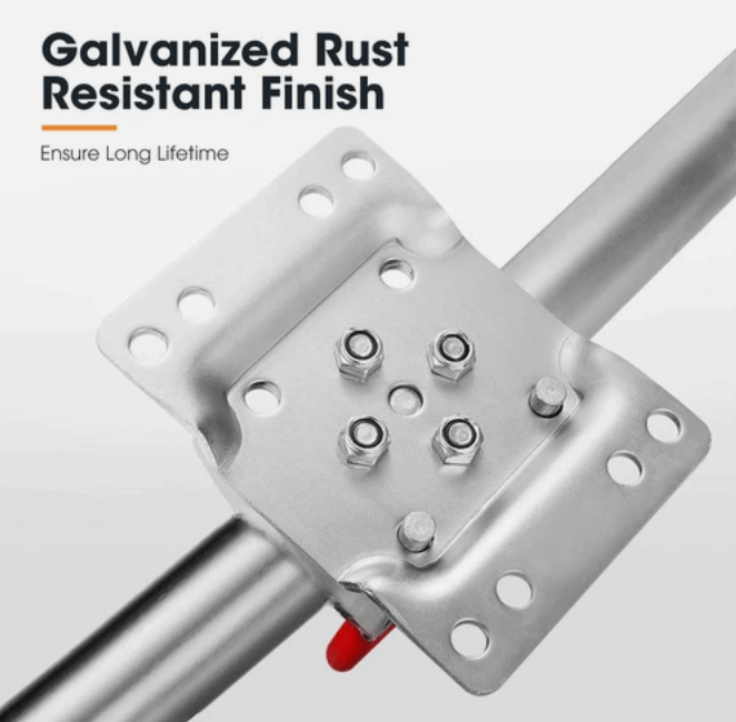 Jockey wheel mounting plate and secure installation system