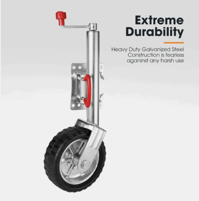 Automatic retractable jockey wheel for trailers and caravans